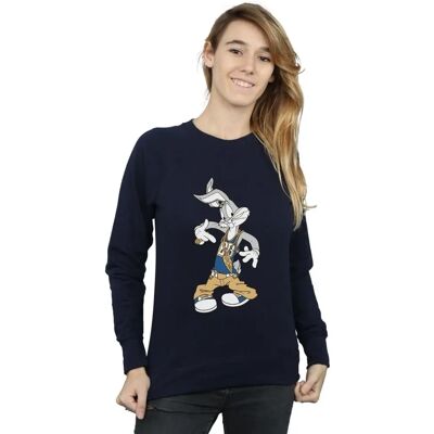 Looney Tunes Bugs Bunny Navy Blue Sweatshirt - Women XX-Large Looney Tunes Bugs Bunny Navy Blue Sweatshirt - Women XX-Large