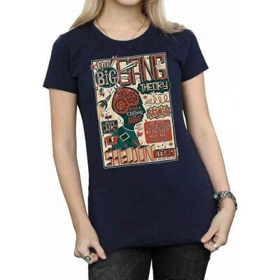 Big Bang Theory Marineblau T-Shirt - Infografik Poster - Damen Big Bang Theory Marineblau T-Shirt - Infografik Poster - Damen