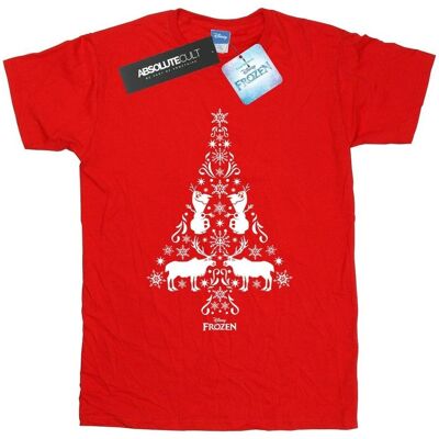 Disney - Frozen Christmas Tree Boyfriend T-Shirt - Czerwony - XL Disney - Frozen Christmas Tree Boyfriend T-Shirt - Czerwony - XL