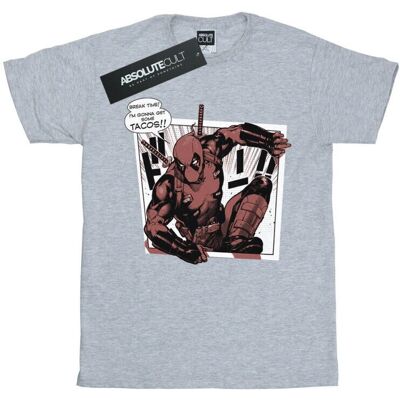 Marvel Deadpool Boyfriend T-Shirt - Casual, Heather Grey, Small Marvel Deadpool Boyfriend T-Shirt - Casual, Heather Grey, Small