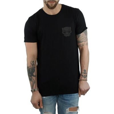 Absolute Cult Marvel Black Panther Black On Black Brustdruck T-Shirt Herren Absolute Cult Marvel Black Panther Black On Black Brustdruck T-Shirt Herren