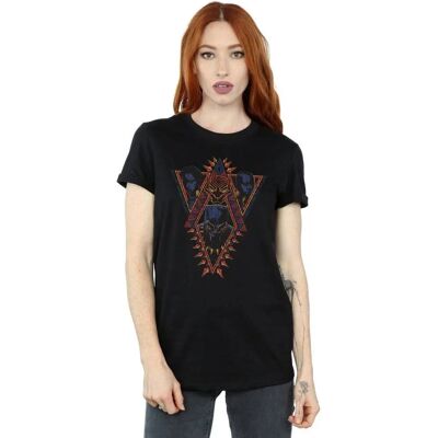 Marvel Black Panther Tribal Heads Boyfriend T-Shirt - T-Shirt Marvel Black Panther Tribal Heads Boyfriend T-Shirt - T-Shirt