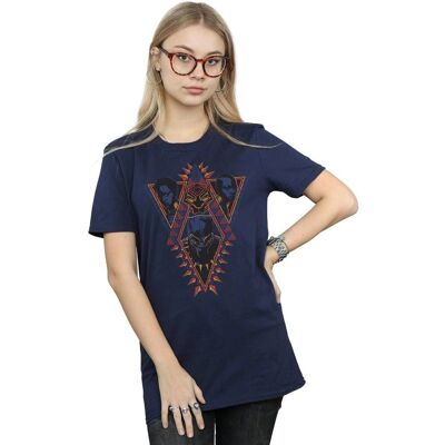 Absolute Cult Marvel Black Panther Tribal Heads Boyfriend Fit T-Shirt - T-Shirt Absolute Cult Marvel Black Panther Tribal Heads Boyfriend Fit T-Shirt - T-Shirt