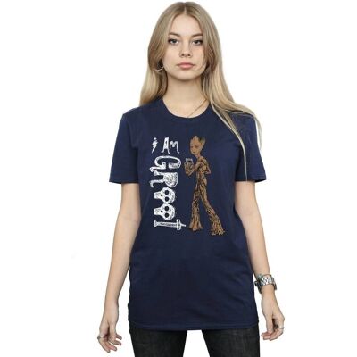 Absolute Cult Teenager Groot Marineblaues T-Shirt Absolute Cult Teenager Groot Marineblaues T-Shirt