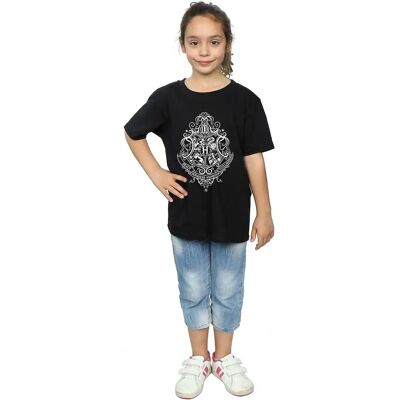 Absolute Cult Harry Potter Maglietta in Cotone con Crest Hogwarts Draco Dormiens - Bambini Absolute Cult Harry Potter Maglietta in Cotone con Crest Hogwarts Draco Dormiens - Bambini