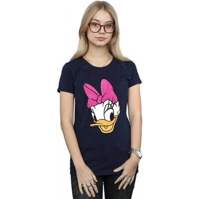 Disney Daisy Duck Head Navy Blue T-Shirt - Women’s Slim Fit Disney Daisy Duck Head Navy Blue T-Shirt - Women’s Slim Fit