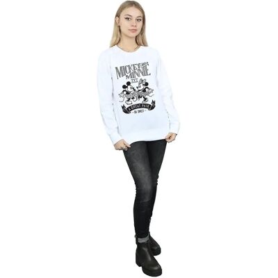 Disney Mickey Minnie Sweatshirt - Schwerer Baumwollstoff Navy Blau Disney Mickey Minnie Sweatshirt - Schwerer Baumwollstoff Navy Blau