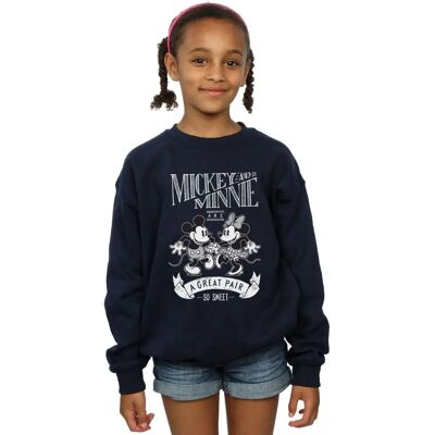 Felpa Disney Mickey Minnie - Blu navy per giovani - Felpa Felpa Disney Mickey Minnie - Blu navy per giovani - Felpa