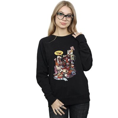 Absolute Cult Deadpool Women's Black Sweatshirt - Clothing Absolute Cult Deadpool Women's Black Sweatshirt - Clothing