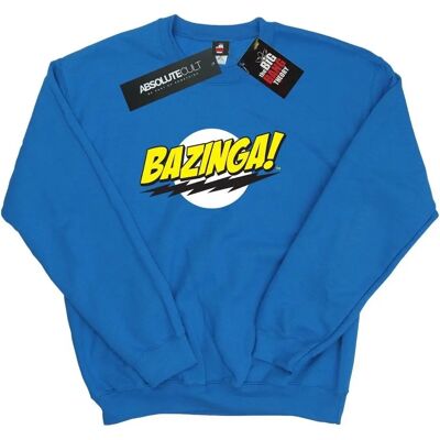 Felpa Sheldon Bazinga Blu Royal - The Big Bang Theory Uomo Felpa Sheldon Bazinga Blu Royal - The Big Bang Theory Uomo