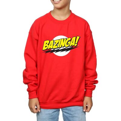 Felpa Sheldon Bazinga Rossa - The Big Bang Theory Ragazzi Felpa Sheldon Bazinga Rossa - The Big Bang Theory Ragazzi