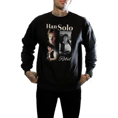 Absolute Cult Star Wars Han Solo Sweatshirt - Herren 90er Jahre Schwarz Medium Absolute Cult Star Wars Han Solo Sweatshirt - Herren 90er Jahre Schwarz Medium