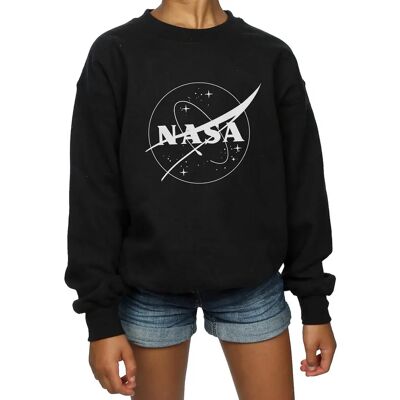 Felpa Monocromatica Logo Insegna Classico per Ragazze NASA - Maglione Felpa Monocromatica Logo Insegna Classico per Ragazze NASA - Maglione