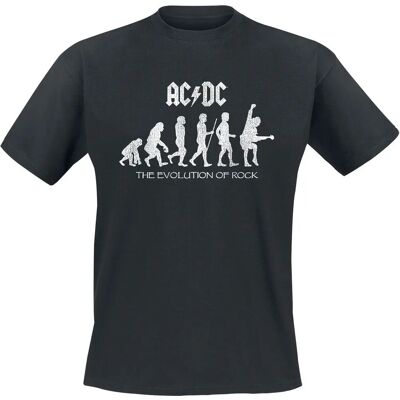 AC/DC Evolution Of Rock - Lyhythihainen T-paita - Mies - Musta AC/DC Evolution Of Rock - Lyhythihainen T-paita - Mies - Musta