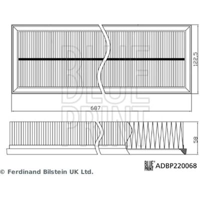 Blue Print ADBP220068 - Φίλτρο αέρα για Porsche Panamera Blue Print ADBP220068 - Φίλτρο αέρα για Porsche Panamera