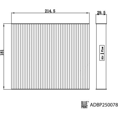 Blue Print ADBP250078 Indendørs luftfilter - Pollenfilter til Toyota Aygo X Blue Print ADBP250078 Indendørs luftfilter - Pollenfilter til Toyota Aygo X