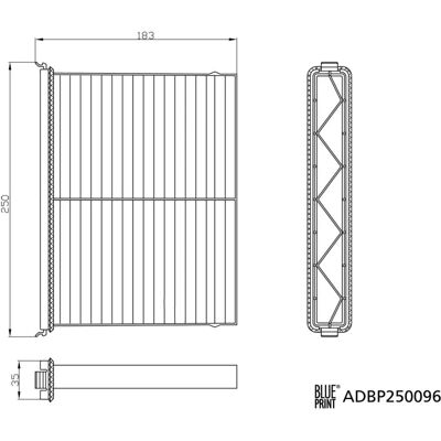 BLUE PRINT Filtre d'habitacle Mazda KR9P-61-J6X - OEM BLUE PRINT Filtre d'habitacle Mazda KR9P-61-J6X - OEM
