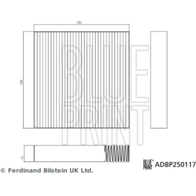 BLUE PRINT ADBP250117 Kabinenfilter - Pollenfilter BLUE PRINT ADBP250117 Kabinenfilter - Pollenfilter