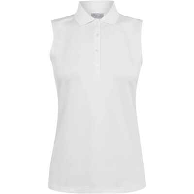 Callaway Ärmelloses Strick-Poloshirt Weiß - Golf Polo Callaway Ärmelloses Strick-Poloshirt Weiß - Golf Polo