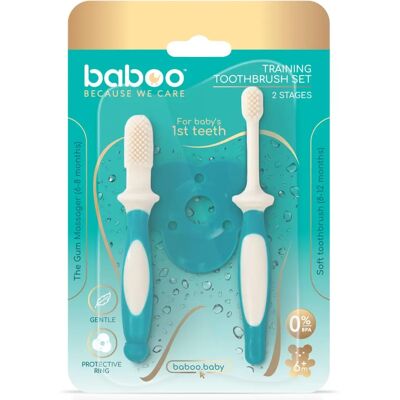 Baboo Baby Toothbrush Set - 6+ Months Baboo Baby Toothbrush Set - 6+ Months
