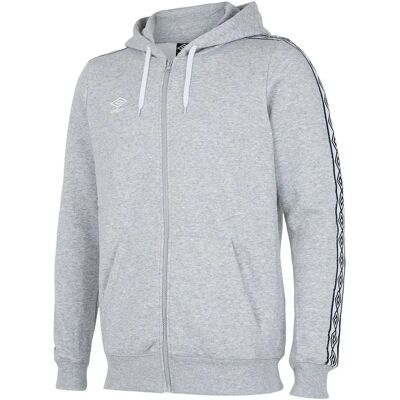 Umbro Langarm Reißverschluss Grau Taped Kapuzen Herren Trainingsjacke Umbro Langarm Reißverschluss Grau Taped Kapuzen Herren Trainingsjacke