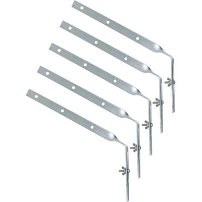 SPARES2GO - Gutter Bracket - Galvanised - 300mm - Pack 5 SPARES2GO - Gutter Bracket - Galvanised - 300mm - Pack 5