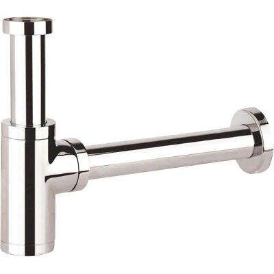 SPARES2GO - Bottle Sink Trap 40mm - Chrome - Pipe fitting SPARES2GO - Bottle Sink Trap 40mm - Chrome - Pipe fitting