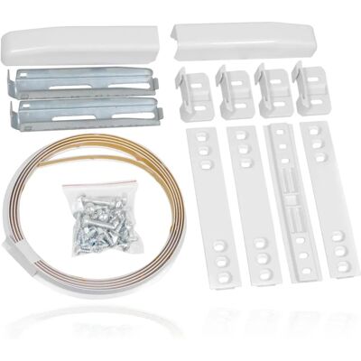 Spares2go Universal Fridge Door Slide Mounting Kit - Refrigerator Door Bracket (X4) Spares2go Universal Fridge Door Slide Mounting Kit - Refrigerator Door Bracket (X4)