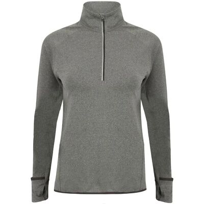 Tombo Womens Long Sleeve Zip Neck Performance Top - Performance Top Tombo Womens Long Sleeve Zip Neck Performance Top - Performance Top