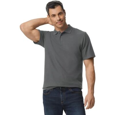 Gildan Softstyle Charcoal 4XL Polo Shirt - Men’s Short Sleeve Casual Gildan Softstyle Charcoal 4XL Polo Shirt - Men’s Short Sleeve Casual
