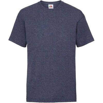 Fruit Of The Loom Kids Unisex Vintage Heather Navy Short Sleeve T-Shirt - Childrens Fruit Of The Loom Kids Unisex Vintage Heather Navy Short Sleeve T-Shirt - Childrens