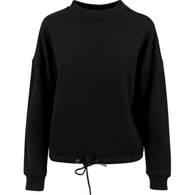 Build Your Brand Black Oversize Crew Neck Sweatshirt - Sweatshirt Build Your Brand Black Oversize Crew Neck Sweatshirt - Sweatshirt