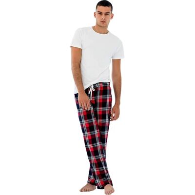 Skinni Fit 2XL Red/Navy Check Tartan Lounge Pants - Lounge Pants Skinni Fit 2XL Red/Navy Check Tartan Lounge Pants - Lounge Pants