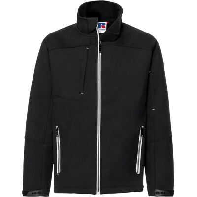 Russell Athletic Bionic Softshell Jas - Zwart 3XL Russell Athletic Bionic Softshell Jas - Zwart 3XL