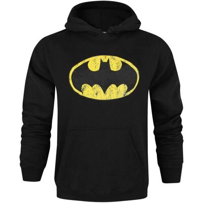 Batman Mens Distressed Logo Hoodie - Hoodie Batman Mens Distressed Logo Hoodie - Hoodie
