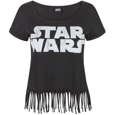Haut à Franges Noir Star Wars - T-shirt Style Festival Haut à Franges Noir Star Wars - T-shirt Style Festival
