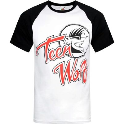 Pertemba Teen Wolf Logo Raglan T-Shirt Bianco/Nero - T-Shirt Pertemba Teen Wolf Logo Raglan T-Shirt Bianco/Nero - T-Shirt