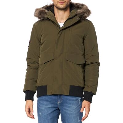 Superdry M5011113A Everest Grün Bomberjacke - Casual - Polyester Superdry M5011113A Everest Grün Bomberjacke - Casual - Polyester