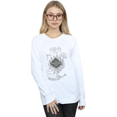 Harry Potter Marauder's Map Weiß Sweatshirt - Sweatshirt Harry Potter Marauder's Map Weiß Sweatshirt - Sweatshirt