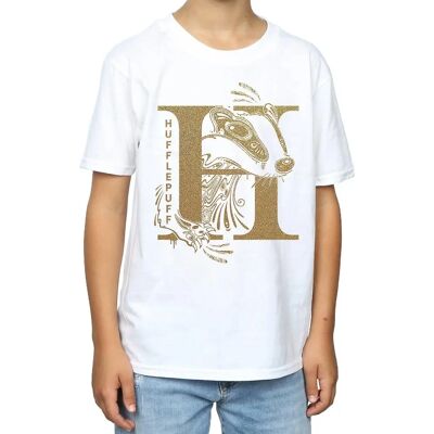 Absolute Cult Harry Potter Ragazzi Hufflepuff Glitter T-Shirt - T-Shirt Absolute Cult Harry Potter Ragazzi Hufflepuff Glitter T-Shirt - T-Shirt