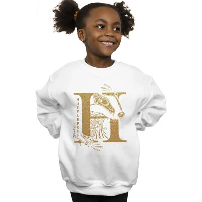 Absolute Cult Harry Potter Girls Hufflepuff Glitter Sweatshirt - Sweater Absolute Cult Harry Potter Girls Hufflepuff Glitter Sweatshirt - Sweater