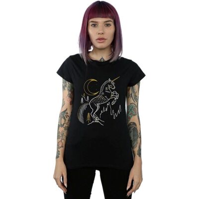 Absolute Cult Harry Potter Einhorn Linie Kunst Frauen T-Shirt - Produktart Absolute Cult Harry Potter Einhorn Linie Kunst Frauen T-Shirt - Produktart