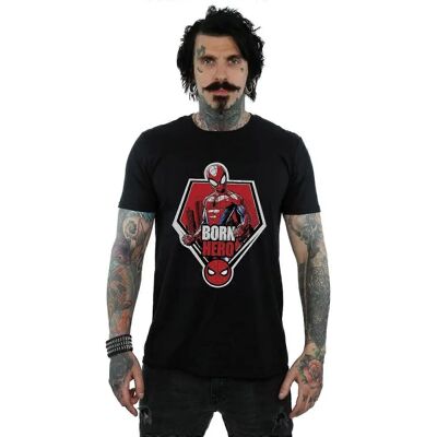 Absolute Cult Marvel Spider-Man Born Hero T-Shirt Schwarz Absolute Cult Marvel Spider-Man Born Hero T-Shirt Schwarz