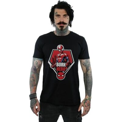 Marvel Born Hero Schwarz T-Shirt - Herren Slim Fit Marvel Born Hero Schwarz T-Shirt - Herren Slim Fit
