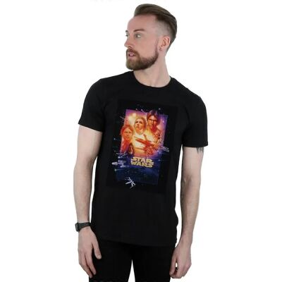Absolute Cult Star Wars Herren Episode IV Filmplakat T-Shirt - Schwarz - Medium Absolute Cult Star Wars Herren Episode IV Filmplakat T-Shirt - Schwarz - Medium