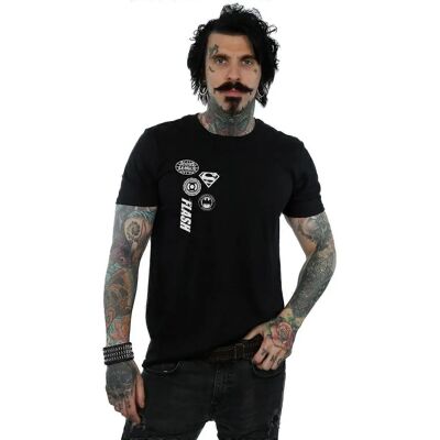 DC Comics Herren Justice League Icons Cluster T-Shirt DC Comics Herren Justice League Icons Cluster T-Shirt
