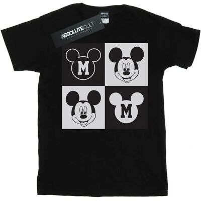 Disney Mickey Mouse Smiling Squares Boyfriend Fit T-Shirt - T-Shirt Disney Mickey Mouse Smiling Squares Boyfriend Fit T-Shirt - T-Shirt