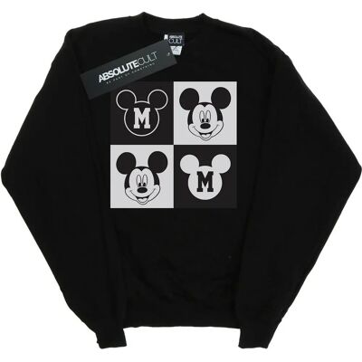 Disney Mickey Mouse Lächelnder Quadrate Sweatshirt - Sweatshirt Disney Mickey Mouse Lächelnder Quadrate Sweatshirt - Sweatshirt
