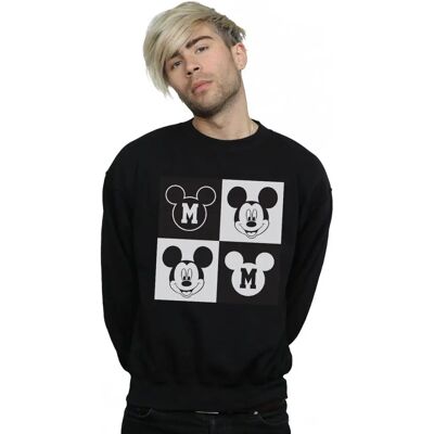Absolute Cult Mickey Mouse Smiling Squares Sweatshirt - Schwarz Absolute Cult Mickey Mouse Smiling Squares Sweatshirt - Schwarz