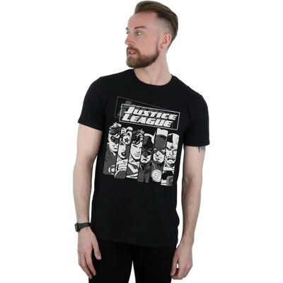 Absolute Cult DC Comics Mężczyźni Justice League Paski T-Shirt - T-Shirt Absolute Cult DC Comics Mężczyźni Justice League Paski T-Shirt - T-Shirt